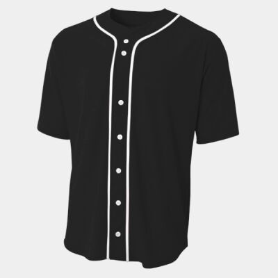 Short Sleeve Full Button Baseball Top Thumbnail