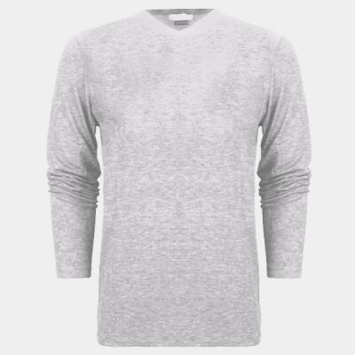 Unisex Long Sleeve V-Neck Tee Thumbnail
