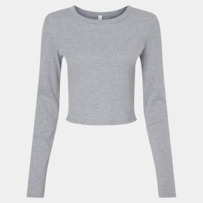 Women's Micro Rib Long Sleeve Baby Tee Thumbnail