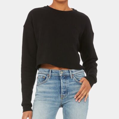 Women's Crop Fleece Crewneck Sweatshirt Thumbnail