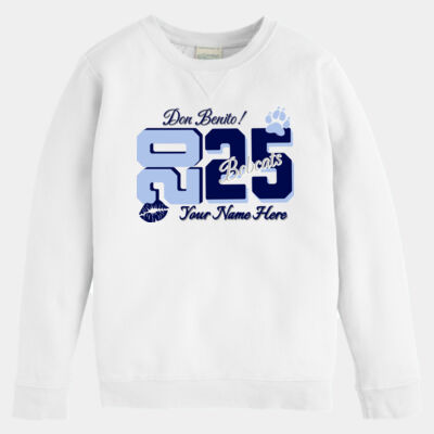 2025 Bobcats Cheer Glitter Crewneck Youth Sweatshirt Thumbnail